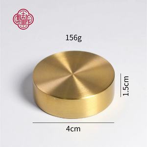 ที่ทับกระดาษทองแดงแข็งรูปทรงกลมการเขียนตัวอักษรโลหะสีทอง - Product Image 2