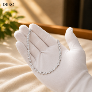 Collier Hip Hop personnalisé en or rose plaqué, saphir et moissanite VVS1 glacés, diamant rond brillant certifié GRA - Product Image 5