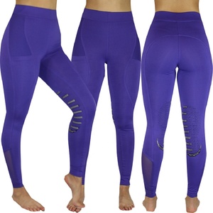 Mallas y pantalones de montar de caballo ecuestre, con bolsillo y silicona - Product Image 5