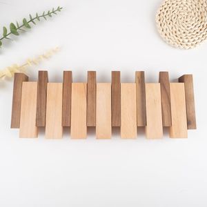 Premium Hardwood Wall Mounted Wooden <b>Hook</b> Luxury Entryway Foldable Organizer for Coats Jackets Bags and Accessories - Product Image 4