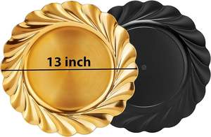 Assiette de présentation ronde de luxe effet miroir pour décoration de table de mariage et de fête - Product Image 5