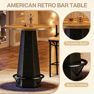Tavolo da Bar Moderno Minimalista in Legno per Casa, Feste, Hotel e Spazi Esterni - Product Image 6