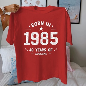 Celebration 40 YEARS OF AWESOME t-shirt pour femme en pur coton coupe confortable - Product Image 2
