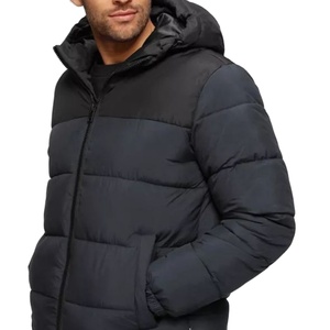 Chaquetas Acolchadas al por Mayor, Abrigos Acolchados de Invierno con Cierre de Cremallera, Diseño Liso con Capucha, Chaqueta Acolchada Unisex Impermeable - Product Image 3