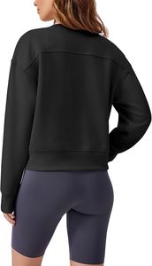Mode féminine printemps 2026 - Sweat-shirts plissés élégants à col rond, parfaits pour un look décontracté, manches longues, confortables et tendance - Product Image 5