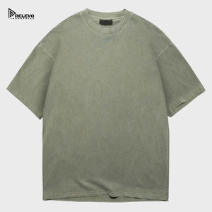 T-shirt en jersey unisexe surdimensionné et ample, coupe décontractée, haut d'été respirant et à séchage rapide, 100 % coton, manches courtes - Product Image 2