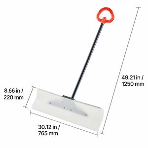 Pala da Neve con Impugnatura Ergonomica, Lama in Plastica HDPE da 30 Pollici, Manico Segmentato, Attrezzo per Spazzare la Neve per Esterni - Product Image 5