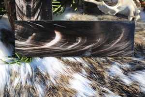 Plaques de manche de couteau en corne de buffle, motif tourbillons noir et blanc, polies, en corne naturelle - Product Image 4