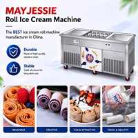 Machine à rouleaux de crème glacée élégante et raffinée