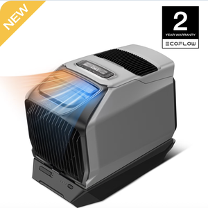 EcoFlow WAVE 3 รุ่นที่ดีที่สุดแบบพกพา พร้อมแบตเตอรี่เสริม 1800W/6100 BTU ระบบทำความเย็น 2000W/6800 BTU 1000W ชาร์จเร็ว วัสดุพลาสติก - Product Image 1