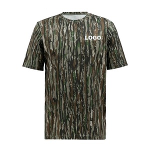 เสื้อยืดลายพรางพิมพ์ลายดิจิตอลแบบสั่งทำขายส่งสำหรับผู้ชาย แขนสั้น เสื้อยืดลายพรางสำหรับล่าสัตว์ - Product Image 6