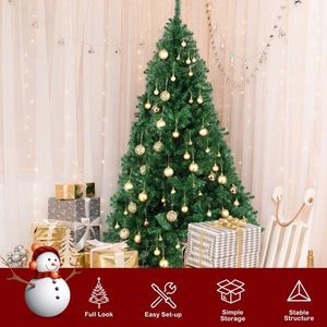 5 FT Unlit Christmas Pine Tree with 500 Branch Tips and Sturdy Metal Stand for Office or Home Use for Office or Home Use - Product Image 4