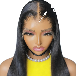 Long 250% Density Lace Front Human Hair <b>Wig</b> Average Size Natural Full <b>Wig</b> - Product Image 1