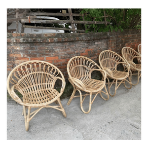 [Sostenible] Silla de Ratán 100% Natural Tejida a Mano, Madera Maciza Apilable, Asientos para Cafetería y Restaurante - Product Image 6