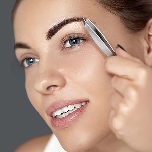 Precision Hair <b>Removal</b> <b>Tool</b> For Eyebrow Shaping Stainless Steel Eyebrow Tweezers <b>Pointed</b> Tip Slanted Modern Durable - Product Image 5