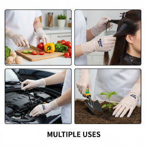 Gants d'examen synthétiques jetables en nitrile et vinyle sans poudre pour le nettoyage domestique, la cuisine et les usages médicaux - Product Image 5