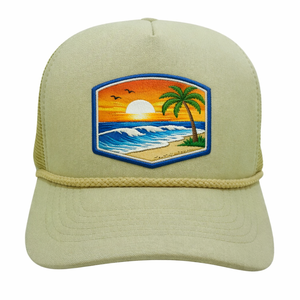 Wholesale Custom Logo High Quality 5 Panel Rope Trucker Hat <b>Vintage</b> Woven Patch Mesh <b>Cap</b> High Quality For Men And Women - Product Image 1