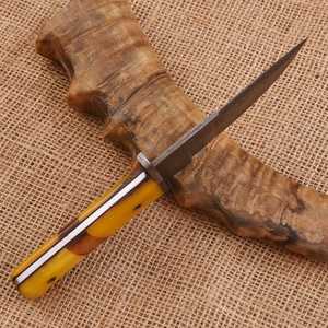 Custom Handmade Damascus Steel Skinnner Knife Drop Point Blade Micarta Handle 9 Inch DIY Outdoor <b>Tool</b> - Product Image 2