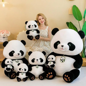 Peluche Gigante <span class=keywords><strong>Panda</strong></span> Genitore-Figlio Aika Super Morbido con Imbottitura in Cotone PP 50cm Antistress per Esposizione in Negozio - Product Image 3