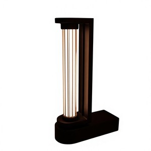 Modern Black Metal Wall Lamp Cylindrical Shade <b>LED</b> 2700K Warm White <b>Light</b> E27 Base AC 220V Living Room Fixture - Product Image 1