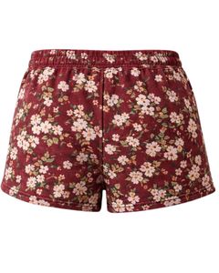 Shorts de Felpa con Estampado Floral para Mujer, Color Borgoña, Cintura Elástica, Casuales de Verano, Fabricante Personalizado OEM, Suministro al por Mayor, Calidad de Exportación - Product Image 6