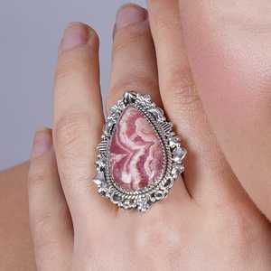 Anillo de Rodocrosita en Plata de Ley 925, Anillo de Plata de Ley 925 Sólida - Product Image 5