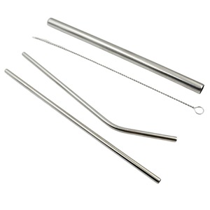 Pailles réutilisables en acier inoxydable de qualité alimentaire, écologiques, ensemble de pailles à boire - Product Image 4