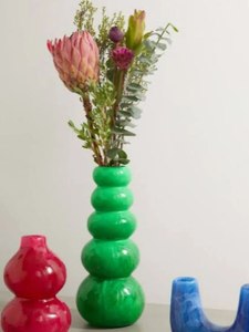 Jarrones de Resina con Diseño Circular y Acabado Glaseado en Verde, Macetas para Flores, Decoración de Interiores, Regalos - Product Image 2