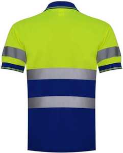 Chemises polo à manches courtes haute visibilité personnalisables, sécurité, construction, protection, coton, imperméables, respirantes, coupe-vent, réfléchissantes - Product Image 2