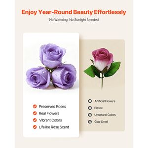 Scatola Quadrata con 50 Rose Conservate - Bouquet di Fiori Eterni per Regalo di Compleanno per Moglie o Madre - Product Image 4