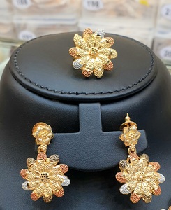 Colección Exclusiva de Dubái, Conjuntos de Joyería de Moda Clásica de Latón Chapado en Oro de 24 Quilates para Compromiso, Aniversario y Boda - Product Image 3