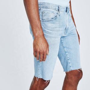 Pantalones Cortos de Mezclilla para Hombre, Lavado Oscuro, Corte Recto, Cintura Media, Casuales, para Verano, Tejido de Algodón, con Bolsillos - Product Image 4