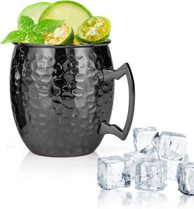 Wholesale Gunmetal Black Plated 18oz Stainless Steel Mug Moscow Mule <b>Cups</b> for Chilled Drink Mocktail Beer Cocktail Drinking - Product Image 1
