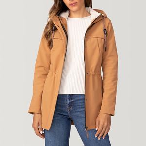 Chaqueta Softshell Impermeable y Cortavientos para Mujer, con Capucha, Forro de Sherpa, para Otoño e Invierno, Ideal para Senderismo - Product Image 1