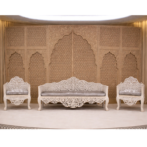Mughal Style Wooden Backdrop <b>Frames</b> for <b>Wedding</b> Stage Customized Mehrab Style Arch Panels Traditional Jali Carved Backdrops UK - Product Image 1