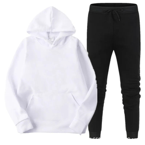 Acid Wash Retro Style 100% <b>Polyester</b> Solid Breathable Lightweight Summer Hooded Drawstring Front Logo Unisex Track Suit - Product Image 2