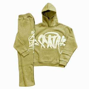 <b>Slim</b> <b>Fit</b> Pullover Tracksuit <b>Men</b> Athletic Hoodie and Tapered <b>Joggers</b> Set Gym Training Sweatsuit Stretch Cotton Spandex OEM - Product Image 6