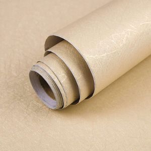 Papel Tapiz Autoadhesivo Color Beige Dorado, 15.7'' x 118'', Textura de Seda en Relieve, para Gabinetes y Muebles, Removible, Elegante - Product Image 1