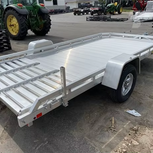 Remolque Utilitario de Acero de Alto Rendimiento con Plataforma Plana de 8.3X12, con 2 Frenos de 3500 lb, Puerta y Capacidad de Carga Multiusos - Product Image 1