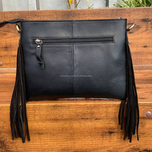 Gran oferta, bolsos de hombro con flecos de cuero hechos a mano populares de alta calidad para mujer, bolsos cruzados de cuero genuino de gran capacidad - Product Image 5