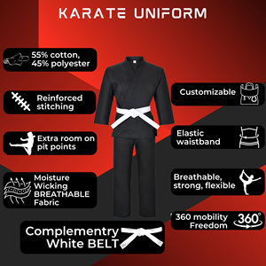 Maktra Cotton Karate Gi Martial Arts Elastic Drawstring Uniform for Kids & Adults Lightweight Student with Free <b>Belt</b> - Product Image 5