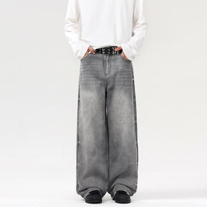 Nouveauté 2026 Pantalon Baggy en Jean à Jambe Large Confortable, Délavé Vintage, Coupe Ample, Style Streetwear, Logo Personnalisé, Vêtements en Gros - Product Image 1
