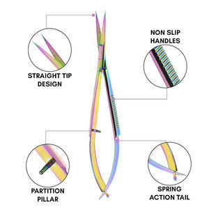 Tijeras Curvas de Acero Inoxidable Kaamir Instruments KI-SS-45, Herramienta de Corte de Precisión para Cutículas de Uñas - Product Image 2