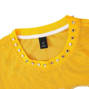 Jersey de Fútbol Americano Personalizado con Pedrería Premium para Mujer, Ropa Urbana de Malla, Logotipo Personalizado, Proveedor OEM al por Mayor - Product Image 4