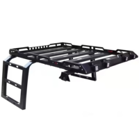 Porte-bagages de toit de voiture avec échelle, acier robuste, lumières LED, capacité de charge de plus de 300 kg, pour Jeep Wrangler JL 4 portes