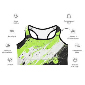 Soutien-gorge de sport grande taille à fort maintien avec logo frontal, séchage rapide, idéal pour le yoga et la gym, pour femme - Meilleures ventes - Product Image 6