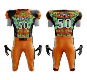 New Arrival Best Design American Football Jersey Uniform Custom Adult Men's 100% Polyester Breathable Short Sleeve - Product Image 3