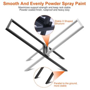 220LBS Steel Firewood <b>Log</b> <b>Rack</b> X-Shape Storage Holder for Wood Lumber Storage & Stacking for Fireplace & Firepit - Product Image 4