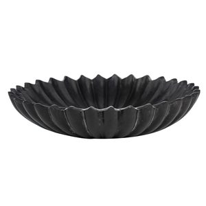 Bol décoratif en forme de fleur de lotus noir, fait main, design floral, bol à fruits décoratif, centre de table pour la décoration de la maison - Product Image 4