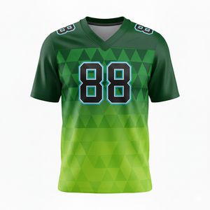 Custom Breathable Anti-Bacterial American Football Jersey Short Sleeve Mesh Game Uniform XL Plus Size - Product Image 4